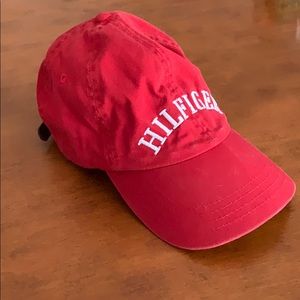 Tommy Hilfiger Red with Leather Strap Hat